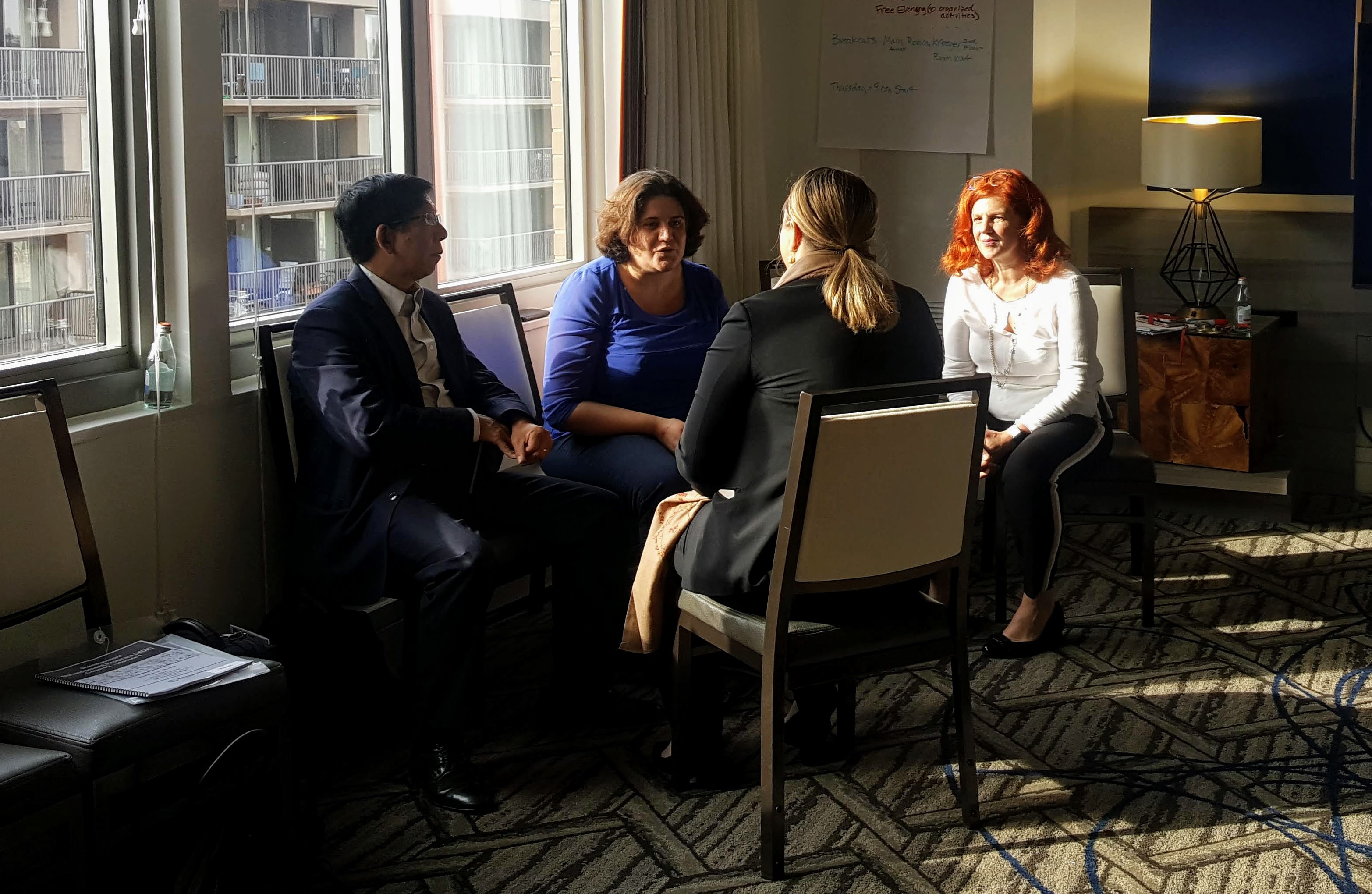 Anita working in small groups during a leadership development program in Washington D.C.